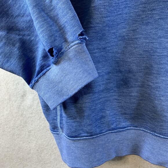 Vintage Starter Pro80 Heavyweight Sweatshirt Sz 2XL Blue Soft Thrashed Holes - Picture 5 of 15